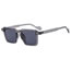 Fashion Bright Transparent Gray Film Pc Square Sunglasses