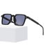 Fashion Bright Transparent Gray Film Pc Square Sunglasses