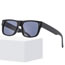 Fashion Bright Black And Gray Film Pc Square Large Frame Sunglasses
