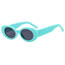Fashion Light Green Pc Oval Sunglasses