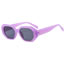 Fashion Transparent Gray Pc Rice Nail Irregular Large Frame Sunglasses