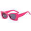 Fashion Rose Red Pc Large Frame Sunglasses