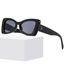 Fashion Glossy Black Pc Large Frame Sunglasses