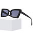 Fashion Bright Black And White Film Anti-blue Light Pc Large Frame Sunglasses