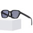 Fashion Glossy Black Pc Square Large Frame Sunglasses