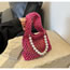 Fashion Khaki Cotton Woven Hollow Handbag