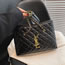 Fashion Brown Pu Diamond Large Capacity Shoulder Bag