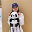 Fashion Black And White Plush Panda Cartoon Backpack