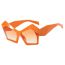 Fashion Orange Frame Double Orange Pc Polygonal Cat Eye Sunglasses