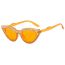 Fashion Orange Frame Orange Slices Pc Diamond Cat Eye Sunglasses