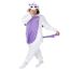 Fashion Purple Unicorn Polyester Cartoon Flannel One Piece Pajamas