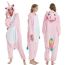 Fashion Colorful Pink Pegasus Polyester Printed Cartoon Flannel Children's One-piece Pajamas