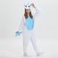 Fashion Blue Rabbit Flannel Cartoon Children's One-piece Pajamas