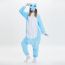 Fashion Blue Rabbit Flannel Cartoon Children's One-piece Pajamas
