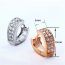 Fashion Silver Copper Diamond Geometric Earrings