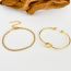 Fashion Gold Alloy Geometric Twist Chain Knotted Bracelet Set