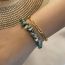 Fashion 3# Bracelet Geometric Natural Stone Beaded Chain Double Layer Bracelet