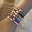 Fashion 4# Gray Cord Braided Rice Beads And Shell Bracelet