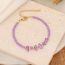 Fashion 6# Pink Rice Beads Beaded Gravel Bracelet