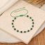 Fashion 5# Hole Green Rice Beads Round Bead Braided Bracelet