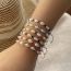 Fashion 1# Black Rice Beads Pearl Beaded Bracelet
