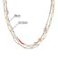 Fashion Gold Titanium Steel Pearl Beads Double Layer Necklace