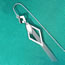 Fashion Geometric Rhombus Ear Wire Copper Hollow Geometric Diamond Chain Tassel Earrings