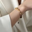 Fashion Black Agate Bracelet-19cm Copper Geometric Agate Beaded Bracelet