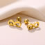 Fashion 5# Stainless Steel Geometric Mickey Mouse Stud Earrings