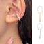 Fashion Gold Pearl Beaded Tassel Chain Ear Cuff Earrings (single)