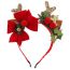 Fashion 4# Fabric Bow Christmas Antler Headband