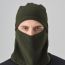 Fashion Dark Green Polyester Polar Fleece Solid Color Scarf All-in-one Face Mask Hood