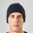 Fashion Black Polar Fleece Solid Color Ear Protective Hood