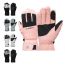 Fashion Gray Blue Polyester Silicone Cinch Five-finger Gloves