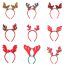 Fashion 14# Plaid Bow Elk Fabric Plaid Bow Elk Headband