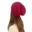 Fashion Date Red Wool Twist Knitted Beanie