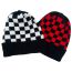 Fashion Black And Red Plaid Acrylic Check Knitted Beanie