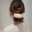 Fashion Beige-1 Piece Plush Curved Hair Clip
