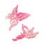 Fashion 10cm Liquid Swallowtail Butterfly Clip Pink - 1 Piece Alloy Liquid Gradient Butterfly Gripper