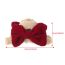 Fashion 12cm Love Bow Clip White - 1 Piece Flocked Love Bow Plush One-word Gripper