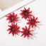 Fashion Red 5 Pieces-1 Set Fabric Flower Hairpin