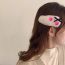 Fashion 8.5cm Love Plush Hairpin Pink - 1 Piece Flocked Love Drop-shaped Hair Clip