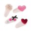 Fashion 8.5cm Bow Plush Clip White - 1 Piece Flocked Pom-pom Diamond Heart Bow Drop-shaped Hairpin