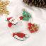Fashion 5cm Christmas Hairpin Combination Set 4 Pieces-1 Set Plastic Fine Glitter Christmas Hat Gift Box Christmas Tree Hair Clip Set