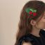 Fashion 6cm Christmas Tree Yarn Clip Green - 1 Piece Christmas Tree Hairpin