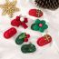 Fashion 6cm Gift Yarn Clip Red - 1 Piece Christmas Gift Box Wool Hair Clip