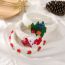 Fashion 37cm Christmas Tree Plush Headband White - 1 Piece Fabric Three-dimensional Christmas Wide-brimmed Headband