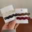 Fashion Red Card Wavy Letters Acrylic Hair Clip Set
