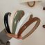 Fashion Coffee Color Leather Glossy Wide-brimmed Headband