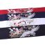 Fashion Red Wide Belt With Woven Crane Embroidery
